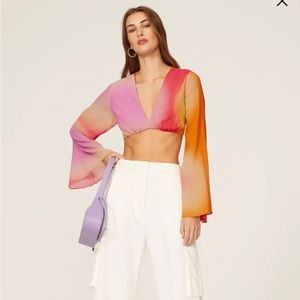 NWOT Nicole Miller Chakra Ombre Bra Top